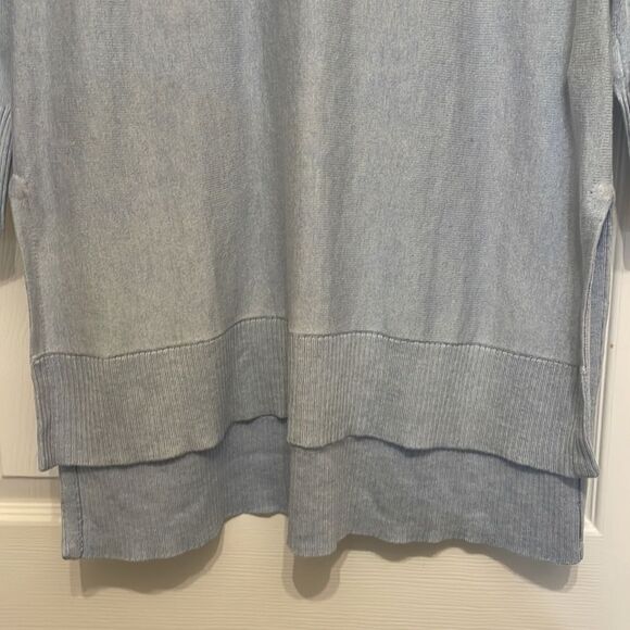 ✨Soft Surroundings Light Blue Metro High Low Tunic Sweater - Picture 3 of 7